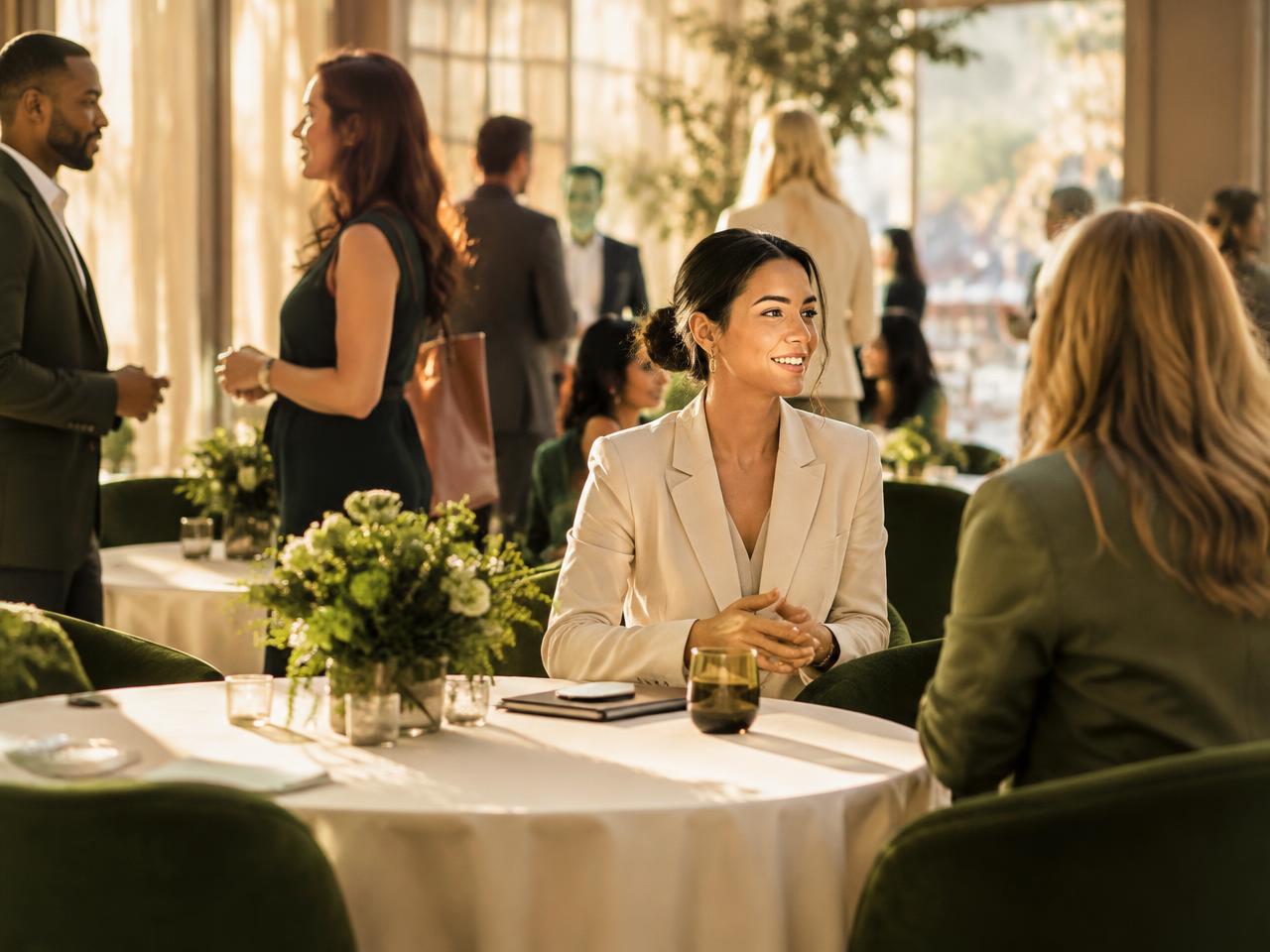 Business owners networking at a NexUp event